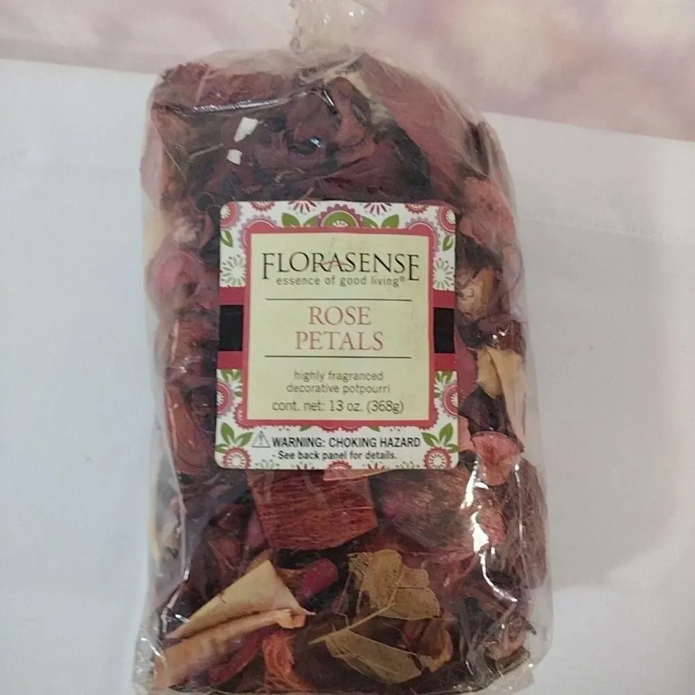 Florasense Rose Petals Highly Fragranced Potpourri 13 Oz Red Bowl Filler Home